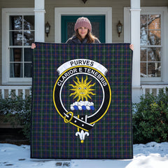 Purves Tartan Crest Quilt