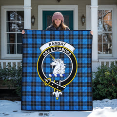 Ramsay Blue Ancient Tartan Crest Quilt