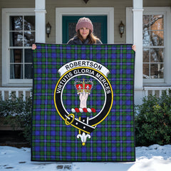 Robertson Hunting Modern Tartan Crest Quilt