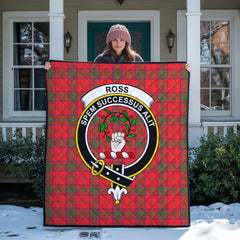 Ross Modern Tartan Crest Quilt