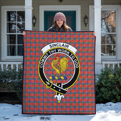 Sinclair Ancient Tartan Crest Quilt