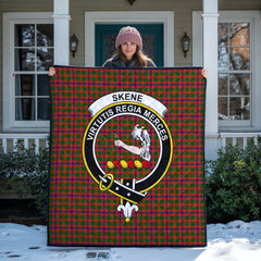 Skene Modern Tartan Crest Quilt