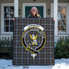 Stewart Old Weathered Tartan Crest Quilt
