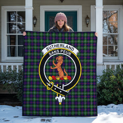 Sutherland Modern Tartan Crest Quilt