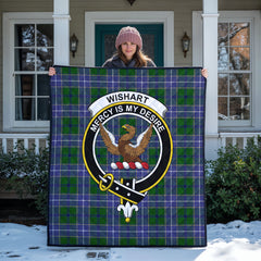 Wishart Hunting Tartan Crest Quilt