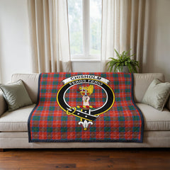 Chisholm Ancient Tartan Crest Quilt