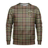 Scott Green Weathered Tartan Crest Sweatshirt