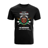 Binning Tartan Crest T-shirt - I'm not yelling style