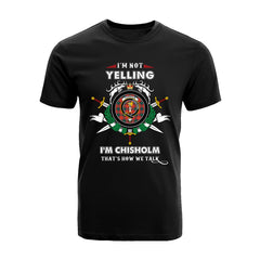 Chisholm Tartan Crest T-shirt - I'm not yelling style