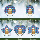 Elliott Ancient Tartan Christmas Ceramic Ornament - Highland Cows Style