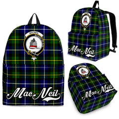 MacNeil of Barra Family Tartan Crest Backpack