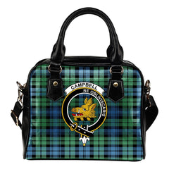 Campbell Ancient Family Tartan Crest Shoulder Handbags