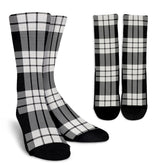 MacFarlane Black & White Ancient Tartan Crew Socks