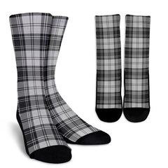 Douglas Grey Modern Tartan Crew Socks