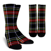 Stewart Black Tartan Crew Socks