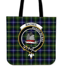 MacNeil of Barra Family Tartan Crest Tote Bag