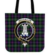 Malcolm (MacCallum) Modern Tartan Crest Tote Bag