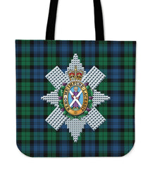 Blackwatch Ancient Tartan Crest Tote Bag