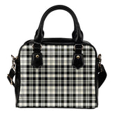 Scott Black & White Ancient Tartan Shoulder Handbags