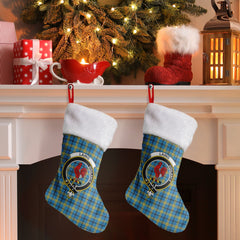 Laing Tartan Crest Christmas Stocking
