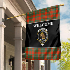 MacGregor Tartan Crest Black Garden Flag