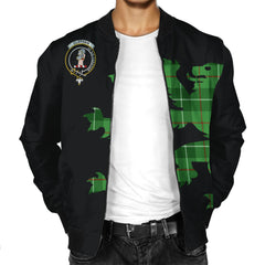 Clephan (or Clephane) Tartan Bomber Jacket Lion & Thistle