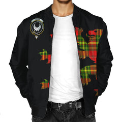 Leask Tartan Bomber Jacket Lion & Thistle