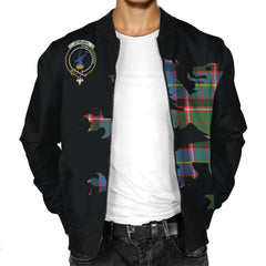 Stirling (of Cadder-Present Chief) Tartan Bomber Jacket Lion & Thistle