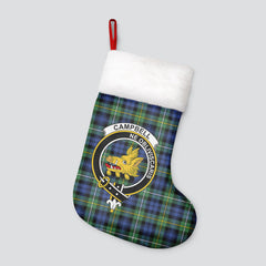 Campbell Argyll Ancient Tartan Crest Christmas Stocking