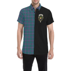 Douglas Modern Tartan Men Shirt Haft Style