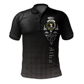 Stewart Grey Tartan Polo Shirt - Alba Celtic Style