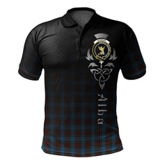 Stewart Royal Blue Tartan Polo Shirt - Alba Celtic Style