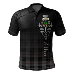 Thompson Grey Tartan Polo Shirt - Alba Celtic Style