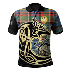 Aikenhead Tartan Polo Shirt Viking Wolf