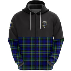 Arbuthnot Modern Clan Half Of Tartan Zipper Hoodie