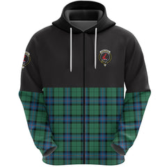 Armstrong Ancient Clan Half Of Tartan Zipper Hoodie