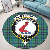 Armstrong Ancient Tartan Crest Round Rug