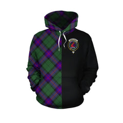 Armstrong Modern Tartan Hoodie Half of Me - Cross Style