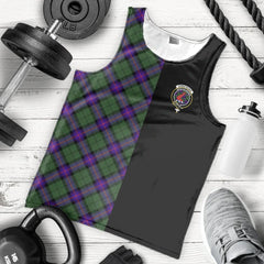 Armstrong Modern Tartan Crest Men's Tank Top - Cross Style