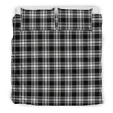 Menzies Black & White Modern Tartan Bedding Set