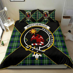 Spottiswood Tartan Crest Bedding Set - Luxury Style