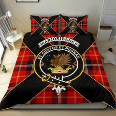 Marjoribanks Tartan Crest Bedding Set - Luxury Style