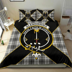 Glendinning Tartan Crest Bedding Set - Luxury Style