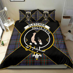Fletcher Tartan Crest Bedding Set - Luxury Style