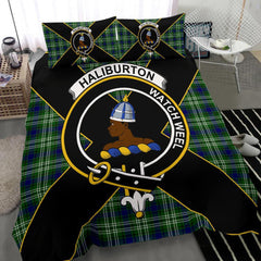 Haliburton Tartan Crest Bedding Set - Luxury Style