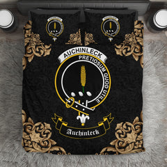 Auchinleck or Affleck Crest Black Bedding Set