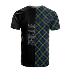 Baillie Modern Tartan T-Shirt Half of Me - Cross Style