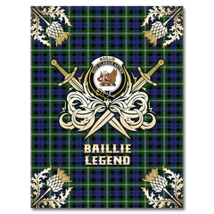 Baillie Modern Tartan Gold Courage Symbol Blanket
