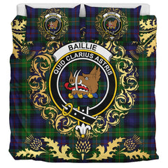 Baillie William Wilson Tartan Crest Bedding Set - Golden Thistle Style