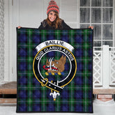 Baillie of Polkemmet Tartan Crest Quilt